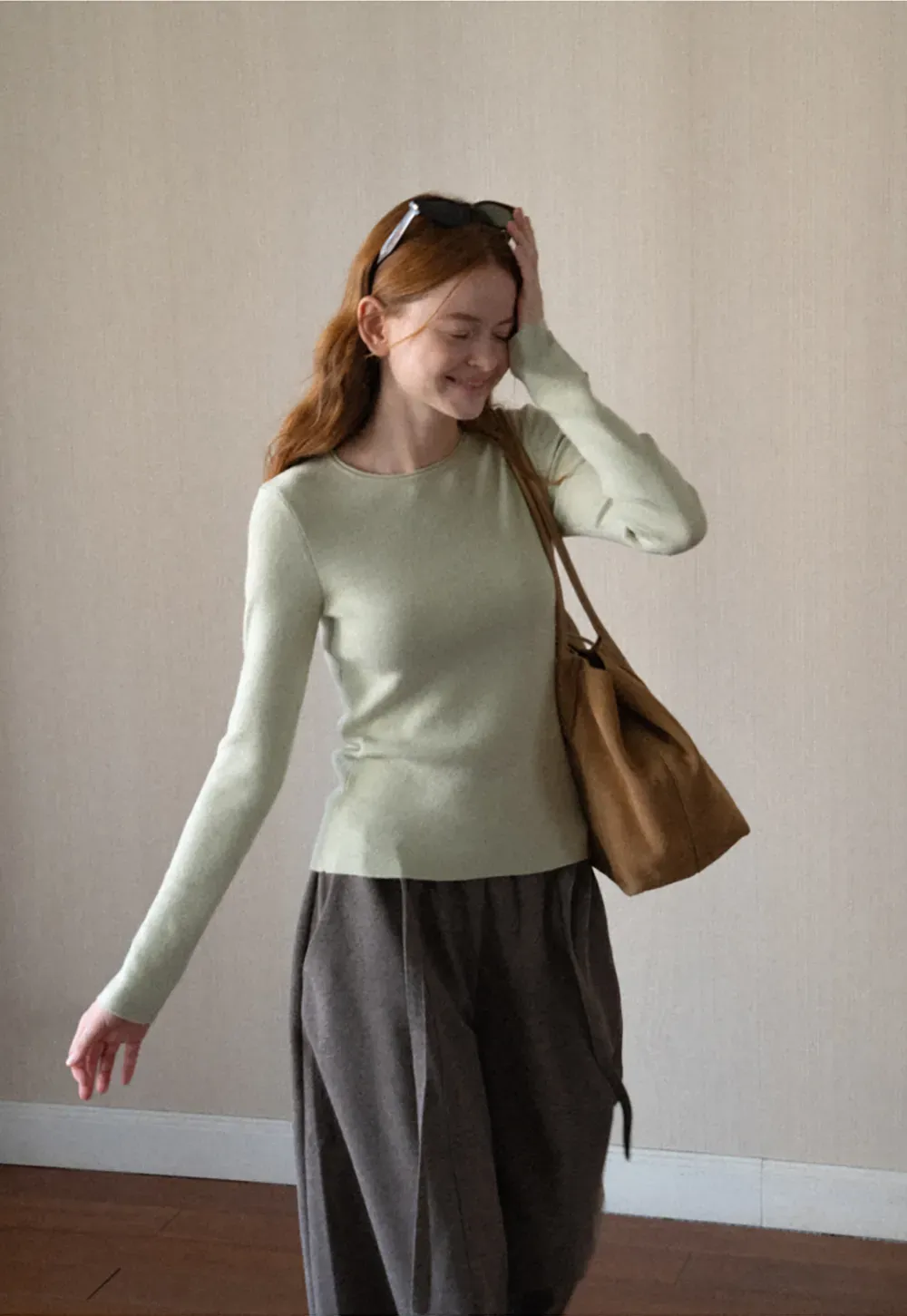Fine Ribbed Knit Sweater