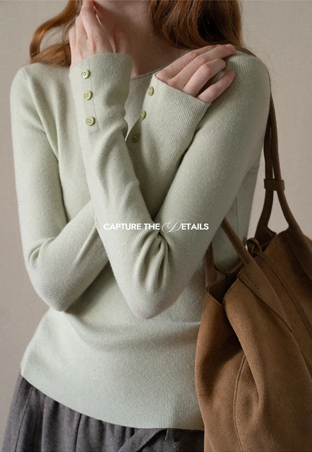 Fine Ribbed Knit Sweater