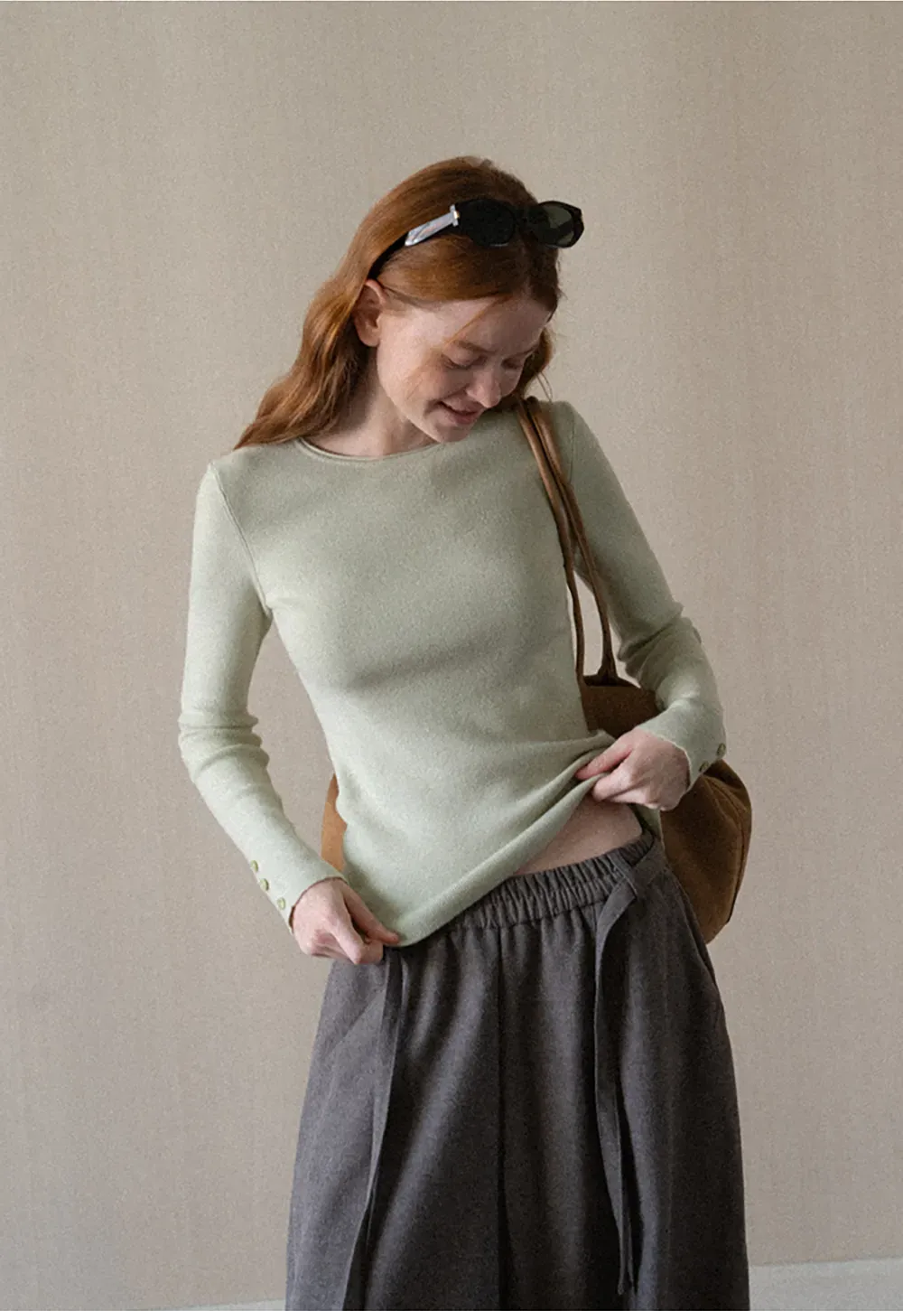 Fine Ribbed Knit Sweater