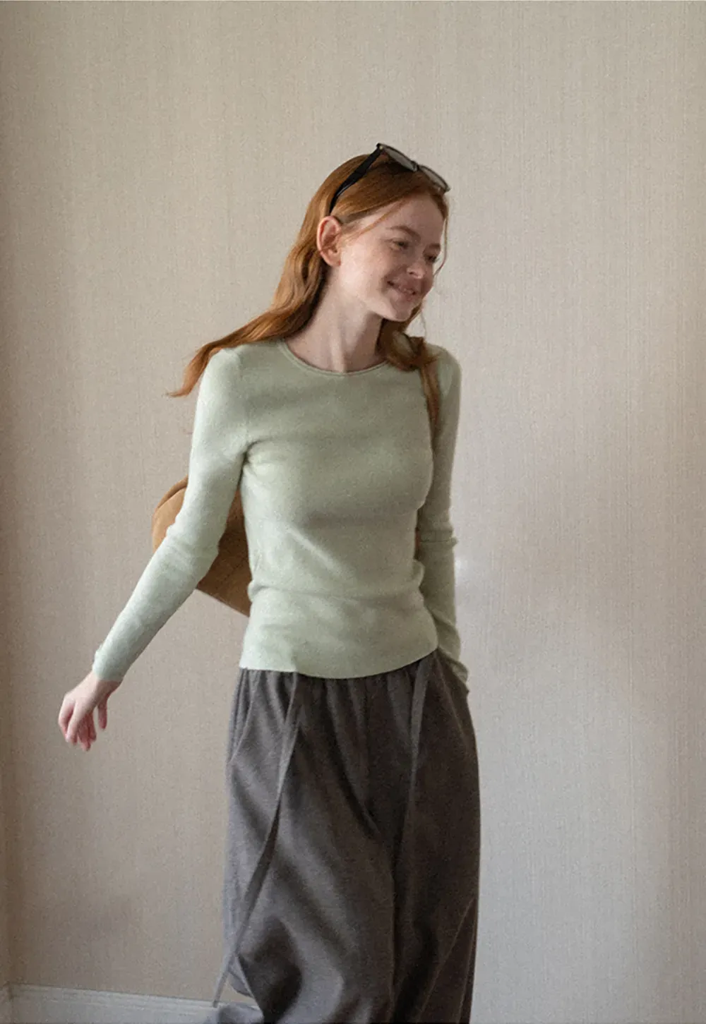 Fine Ribbed Knit Sweater