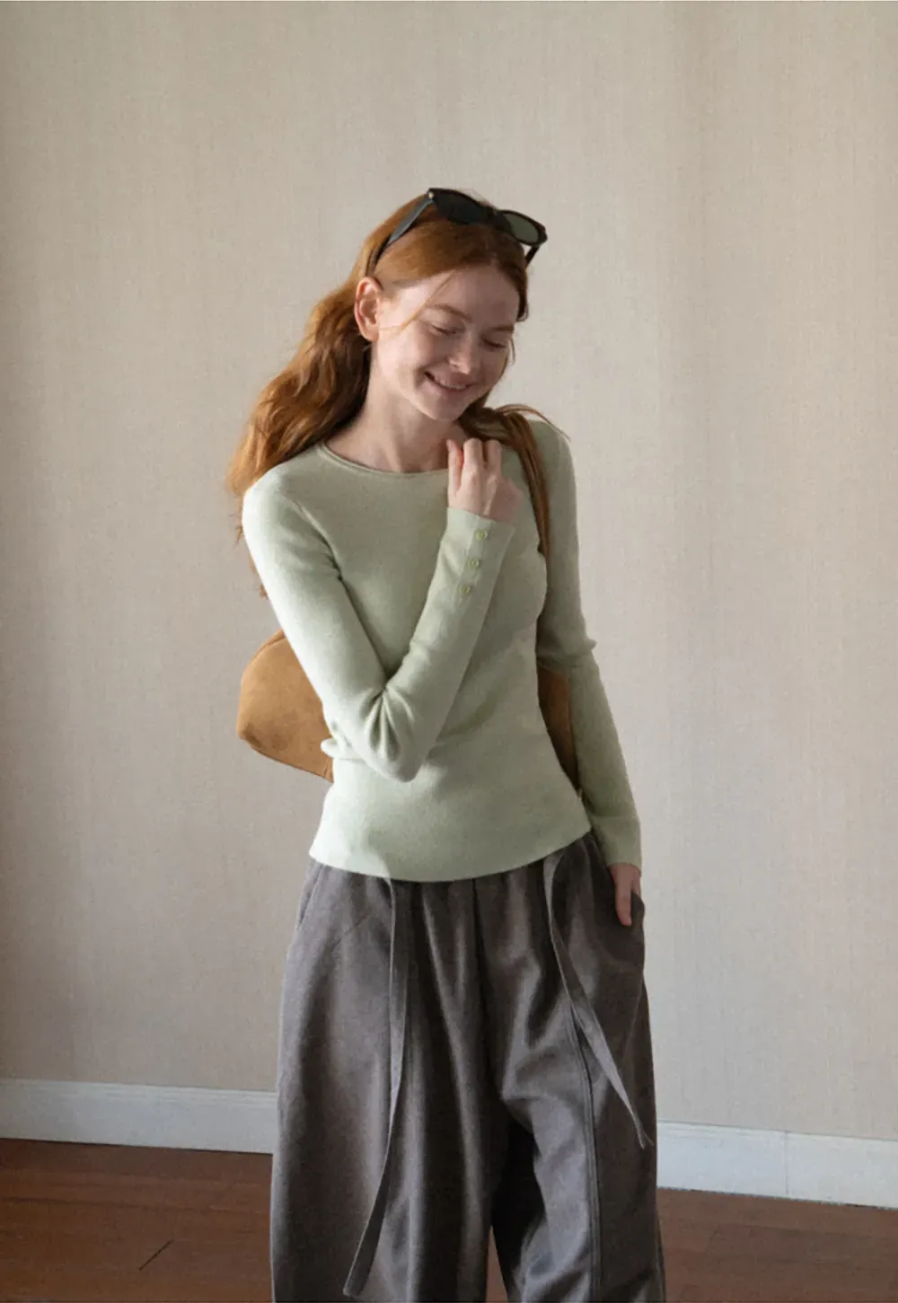 Fine Ribbed Knit Sweater