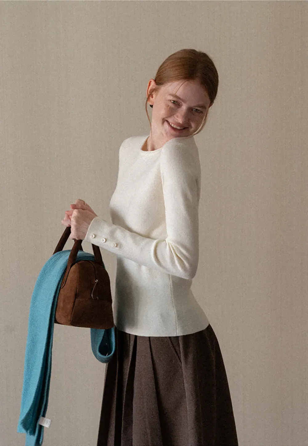 Fine Ribbed Knit Sweater