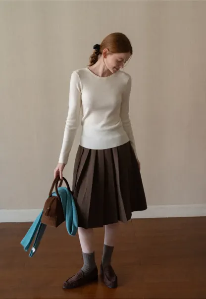 Fine Ribbed Knit Sweater