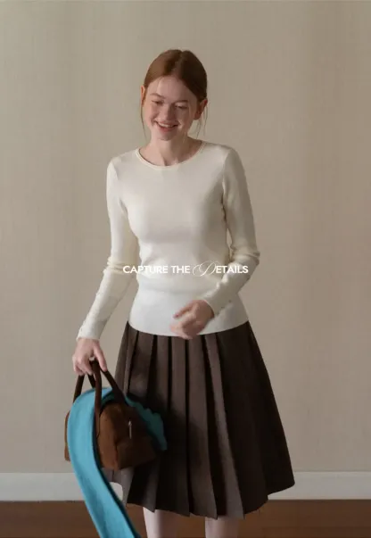 Fine Ribbed Knit Sweater