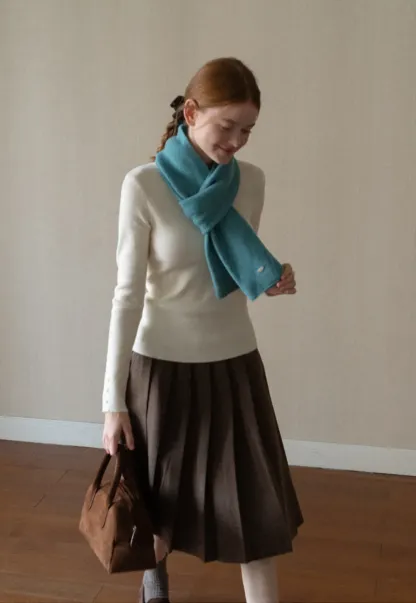 Fine Ribbed Knit Sweater
