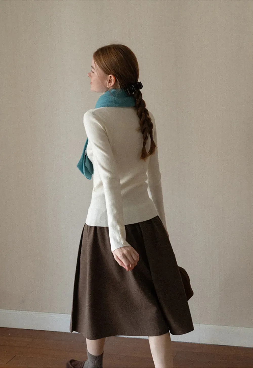 Fine Ribbed Knit Sweater