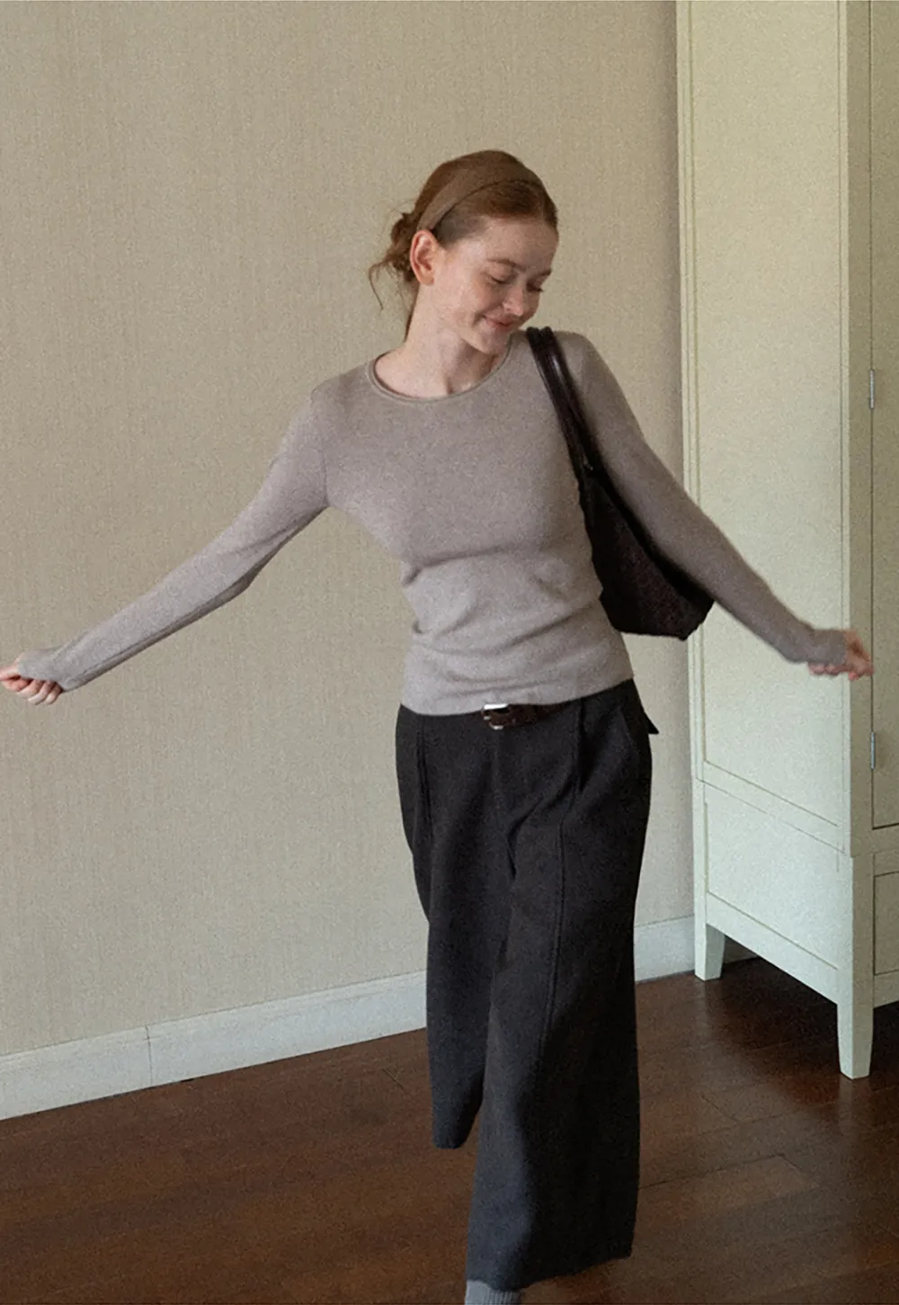 Fine Ribbed Knit Sweater