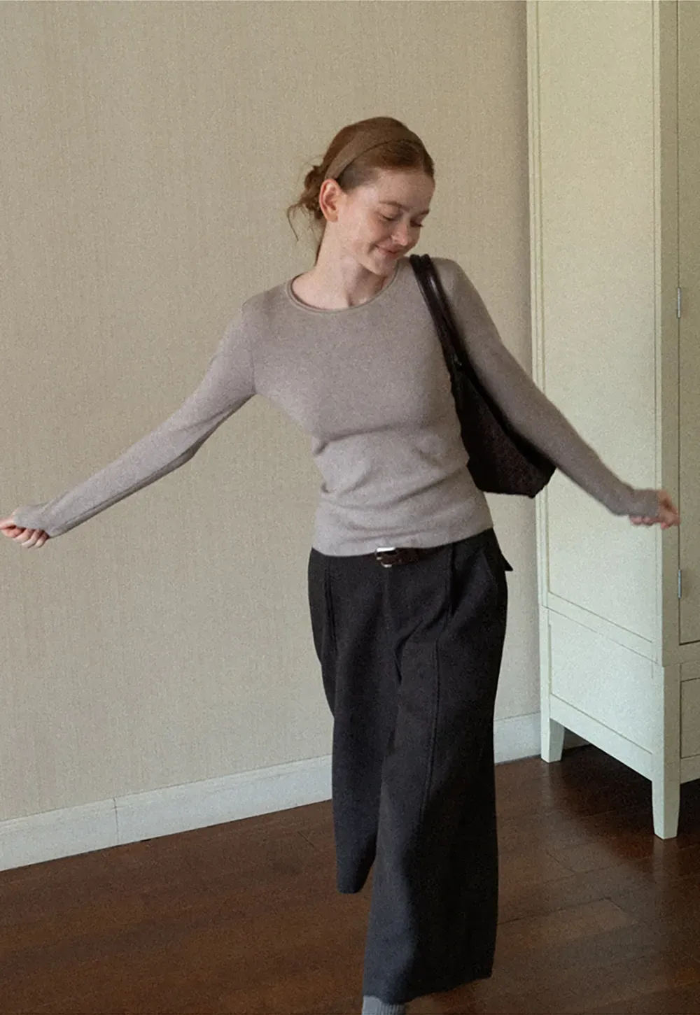 Fine Ribbed Knit Sweater