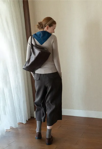 Fine Ribbed Knit Sweater