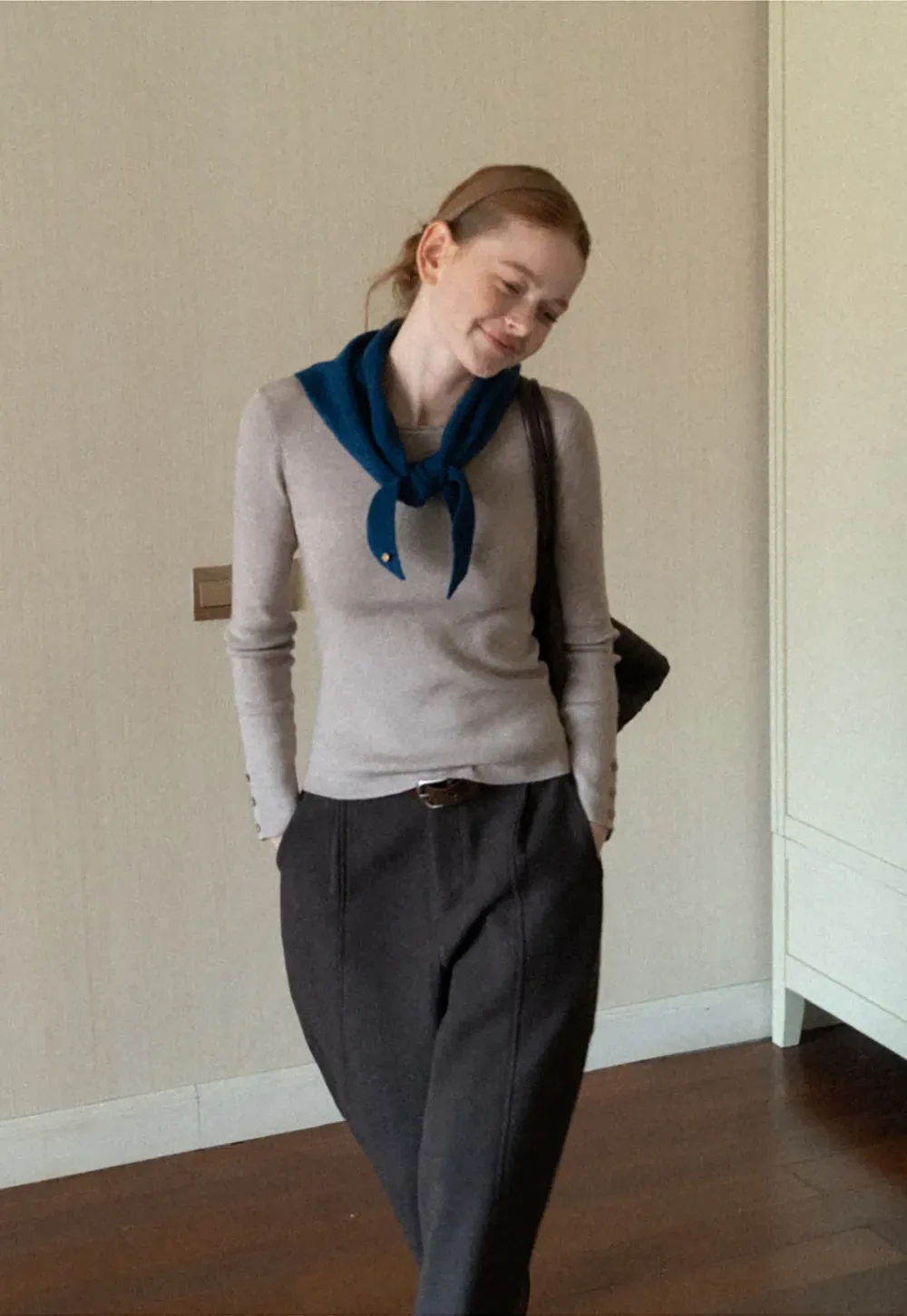 Fine Ribbed Knit Sweater