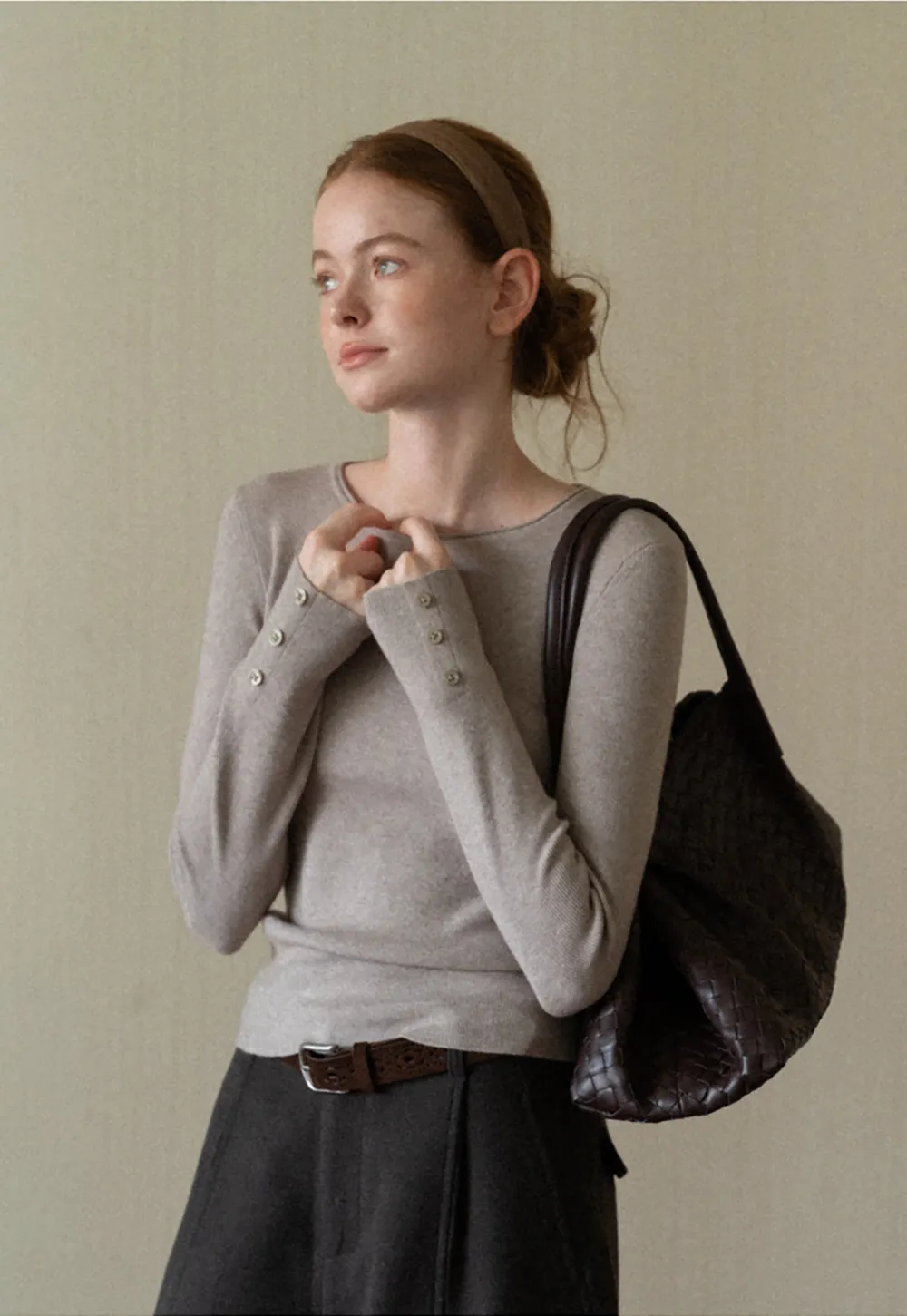 Fine Ribbed Knit Sweater
