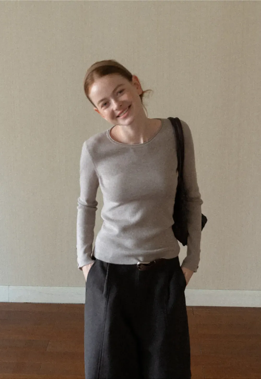 Fine Ribbed Knit Sweater
