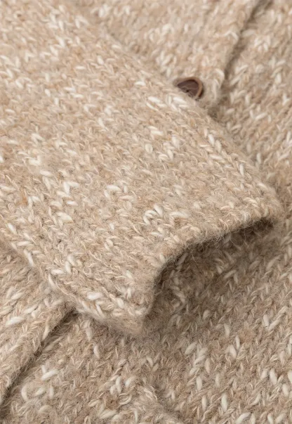 High Collar Button Front Knit Sweater
