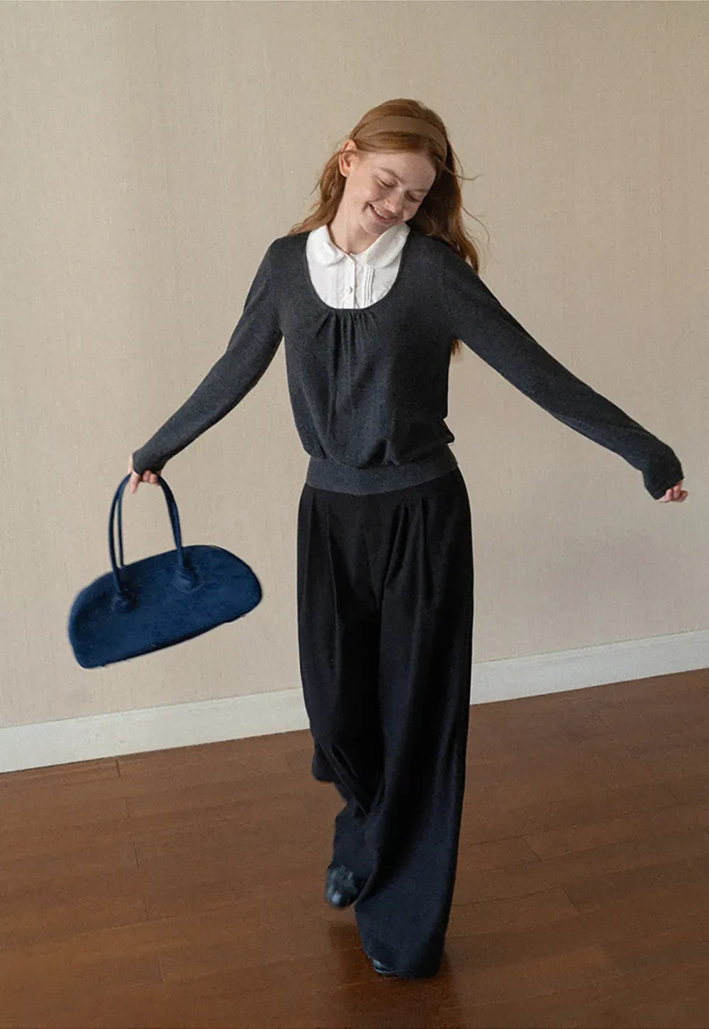 Peter Pan Collar Woolen Knit Sweater