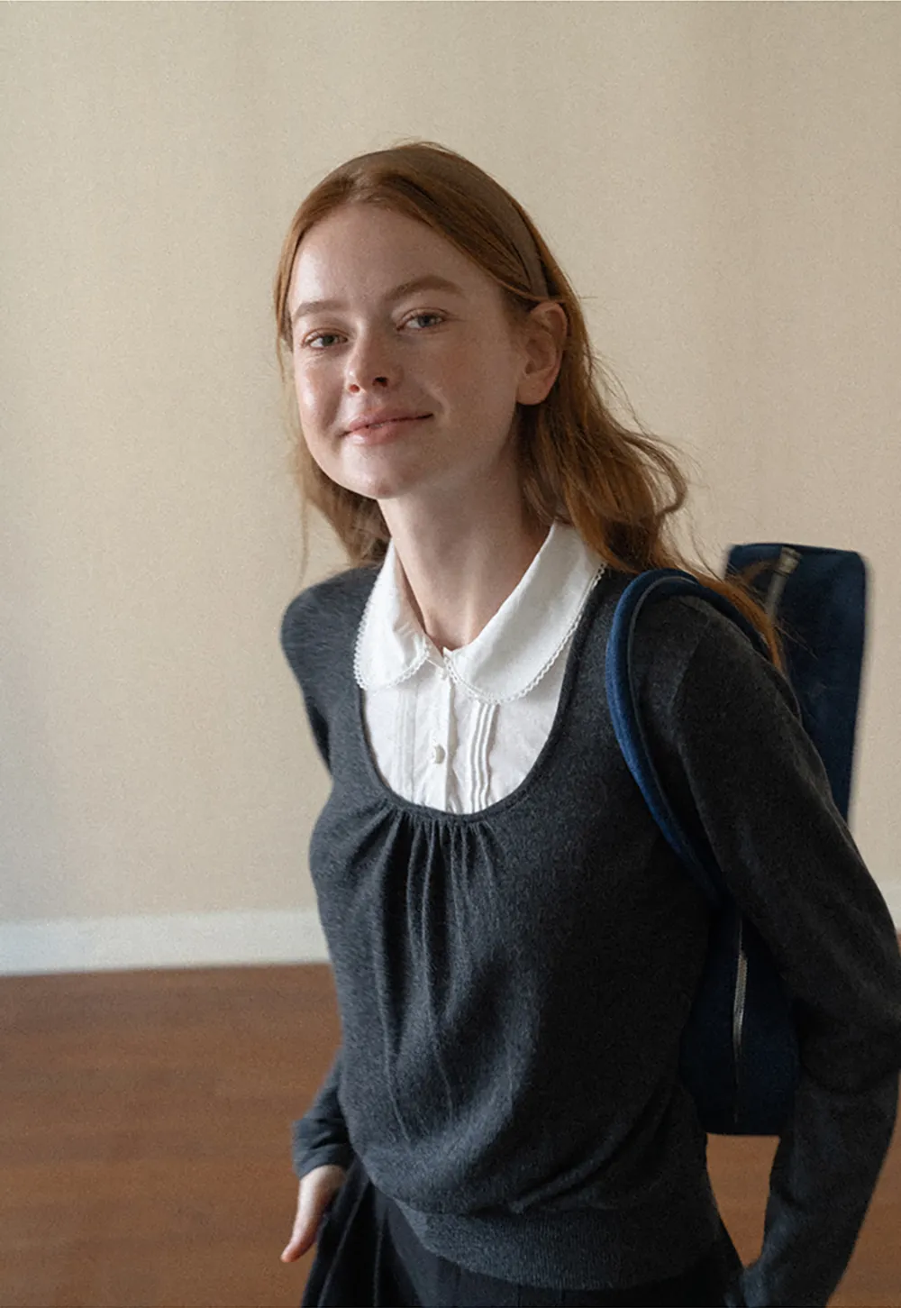 Peter Pan Collar Woolen Knit Sweater