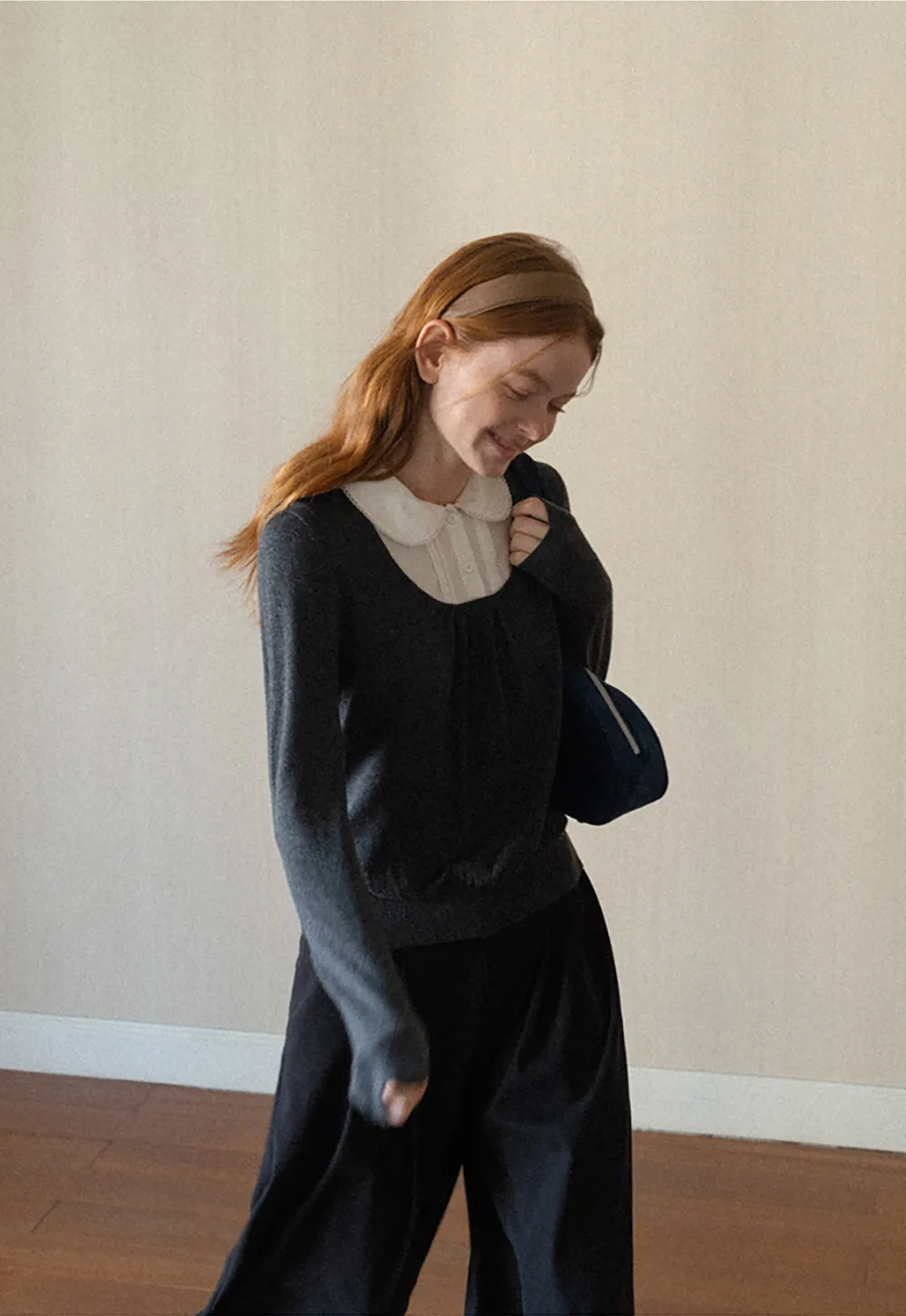 Peter Pan Collar Woolen Knit Sweater