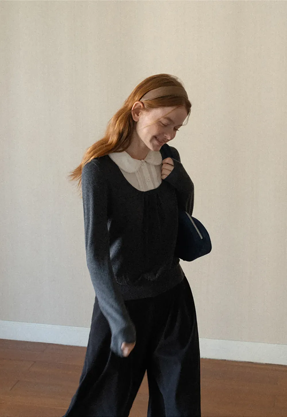 Peter Pan Collar Woolen Knit Sweater