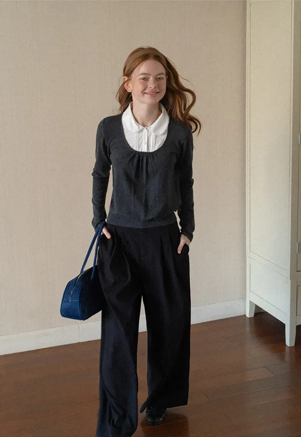 Peter Pan Collar Woolen Knit Sweater