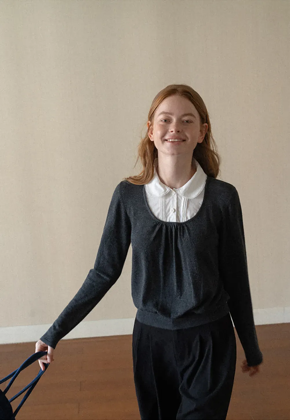 Peter Pan Collar Woolen Knit Sweater