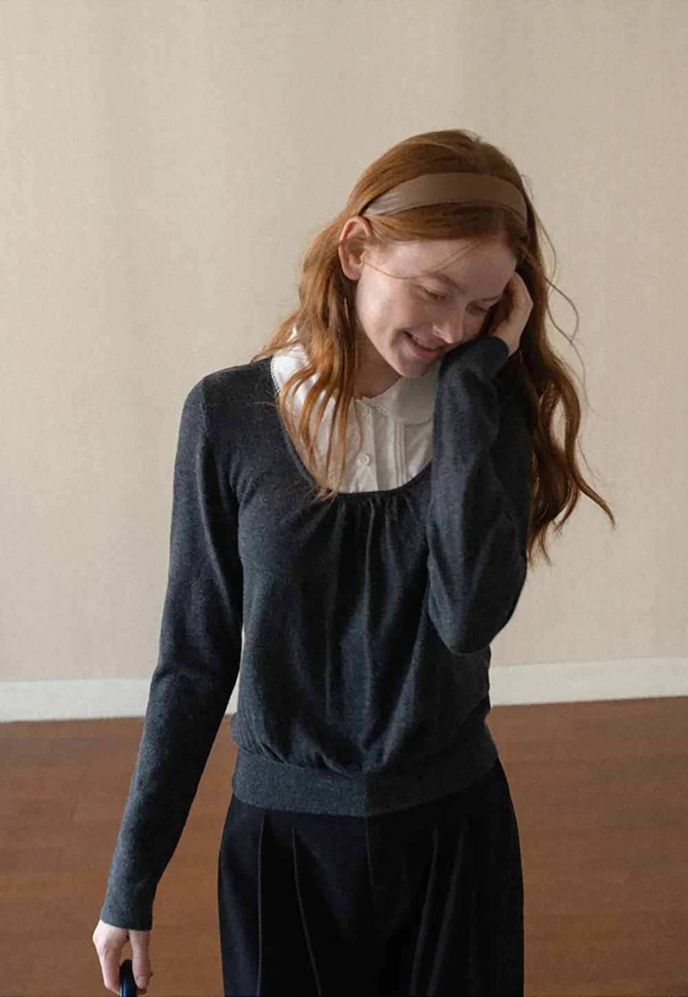Peter Pan Collar Woolen Knit Sweater