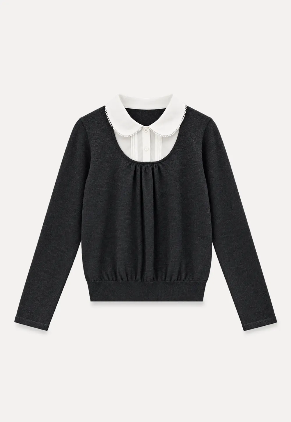 Peter Pan Collar Woolen Knit Sweater
