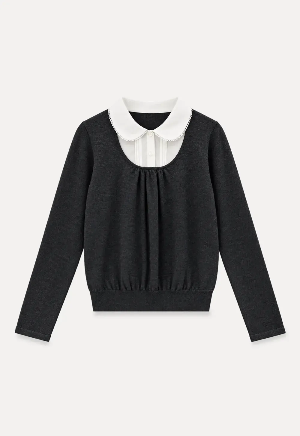 Peter Pan Collar Woolen Knit Sweater