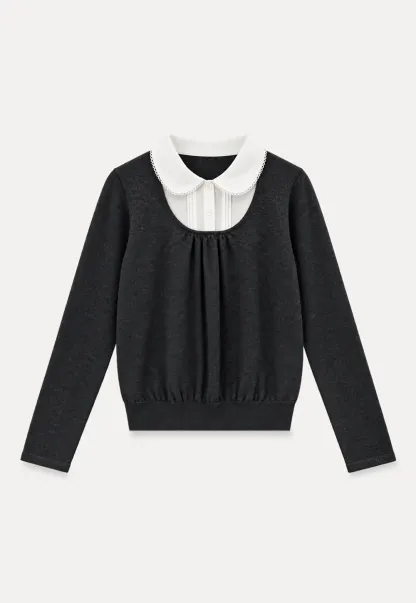Peter Pan Collar Woolen Knit Sweater