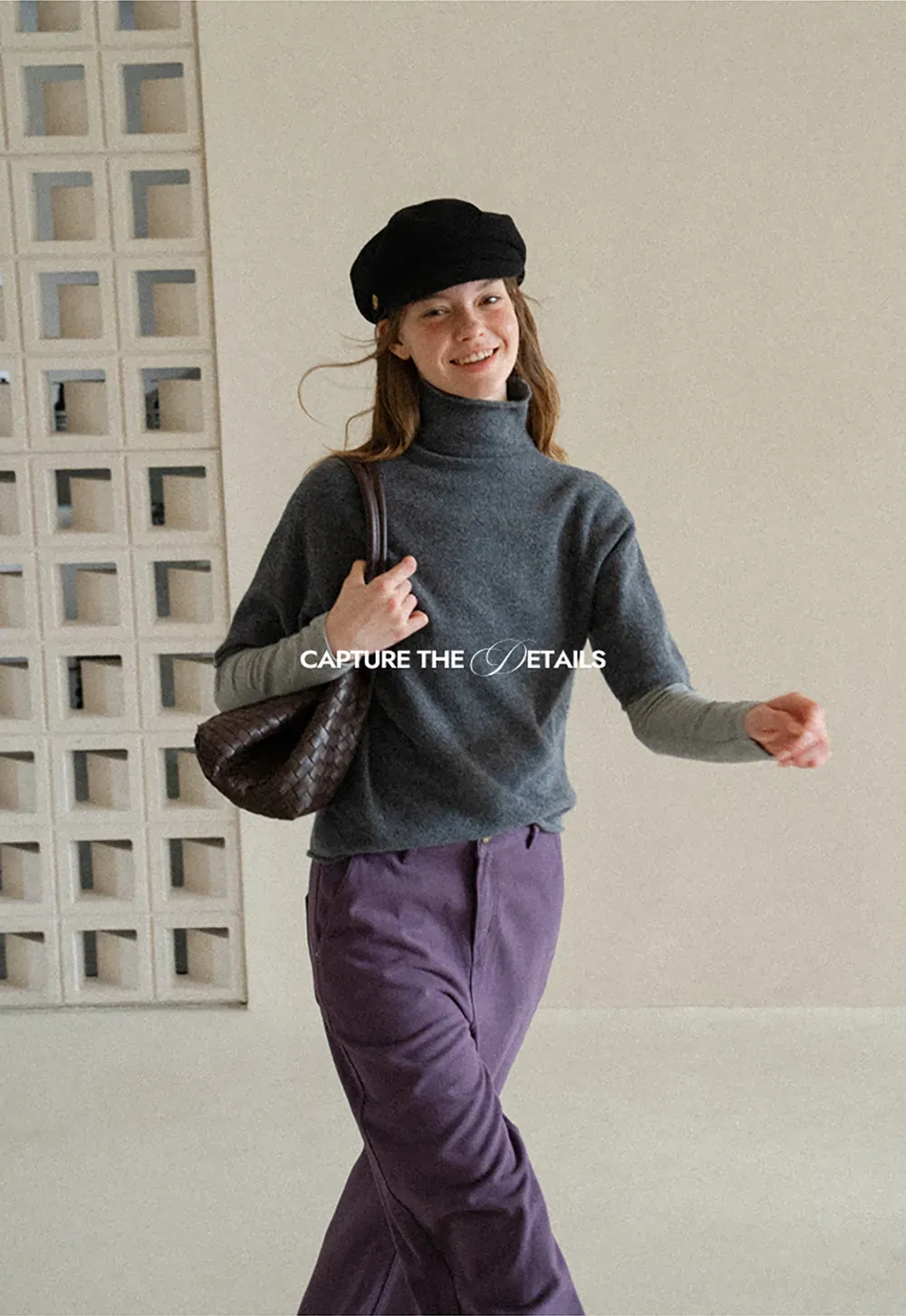 High Neck Short Sleeve Woolen Knit Sweater