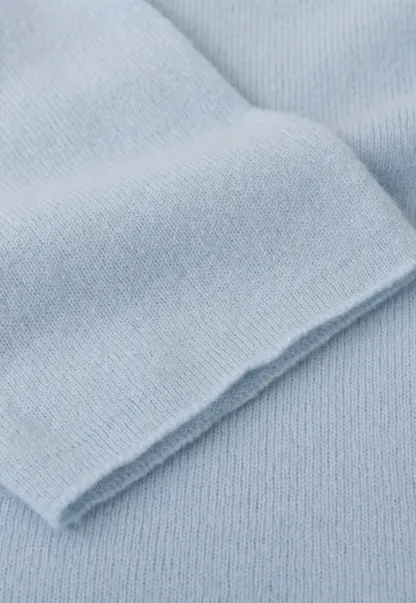 High Neck Short Sleeve Woolen Knit Sweater