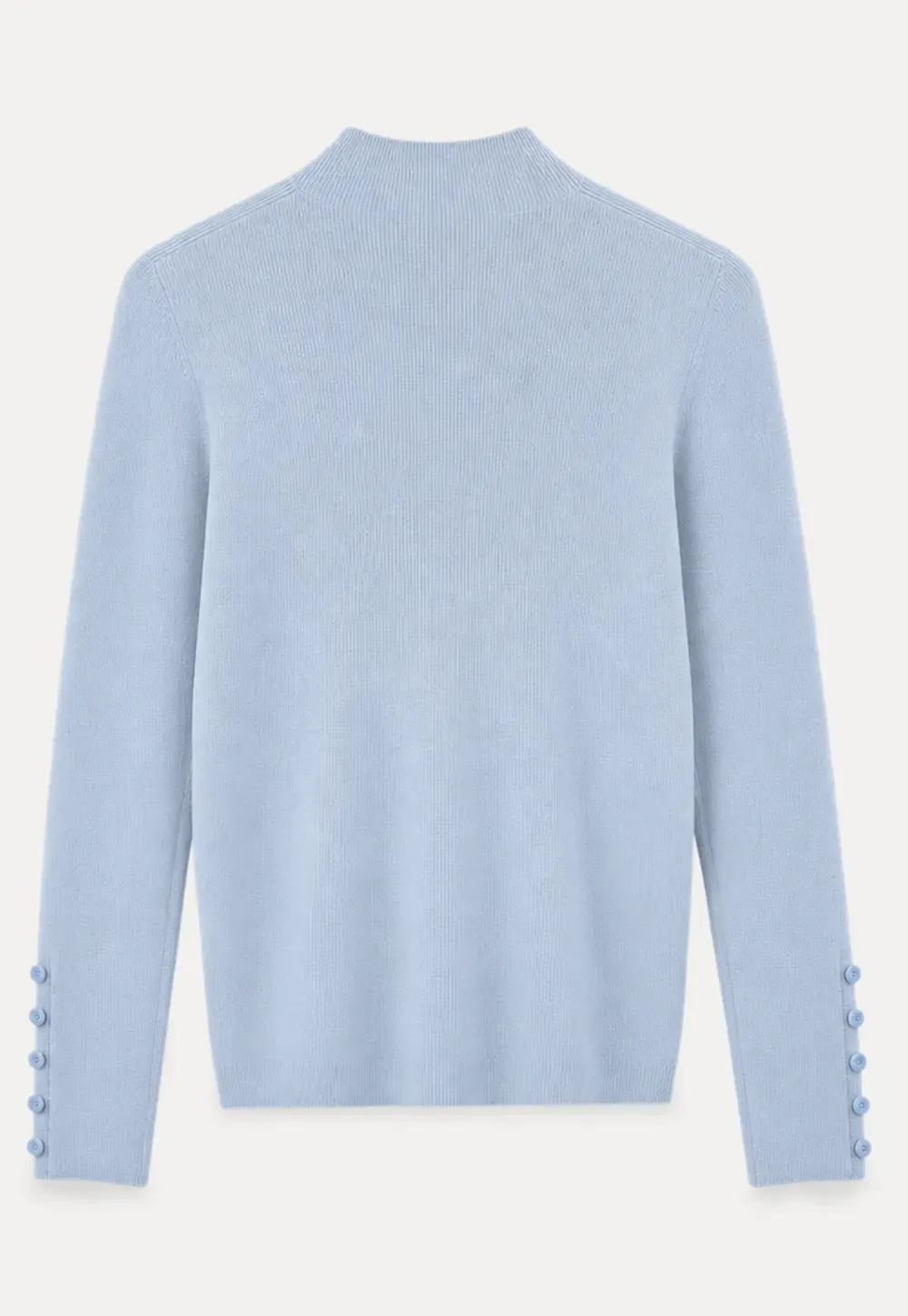 Button Detail Ribbed Knit Sweater