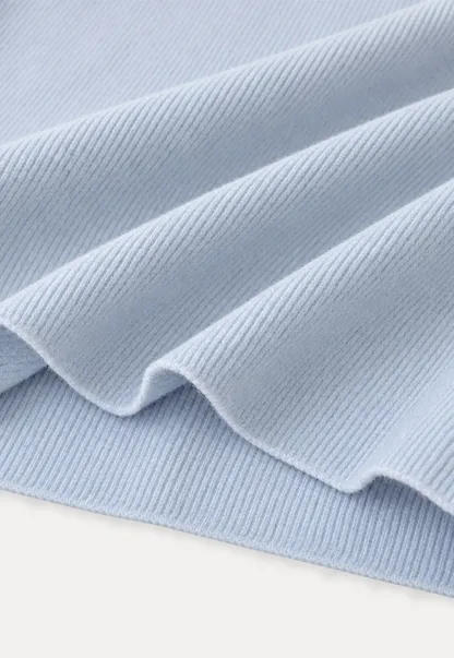 Button Detail Ribbed Knit Sweater