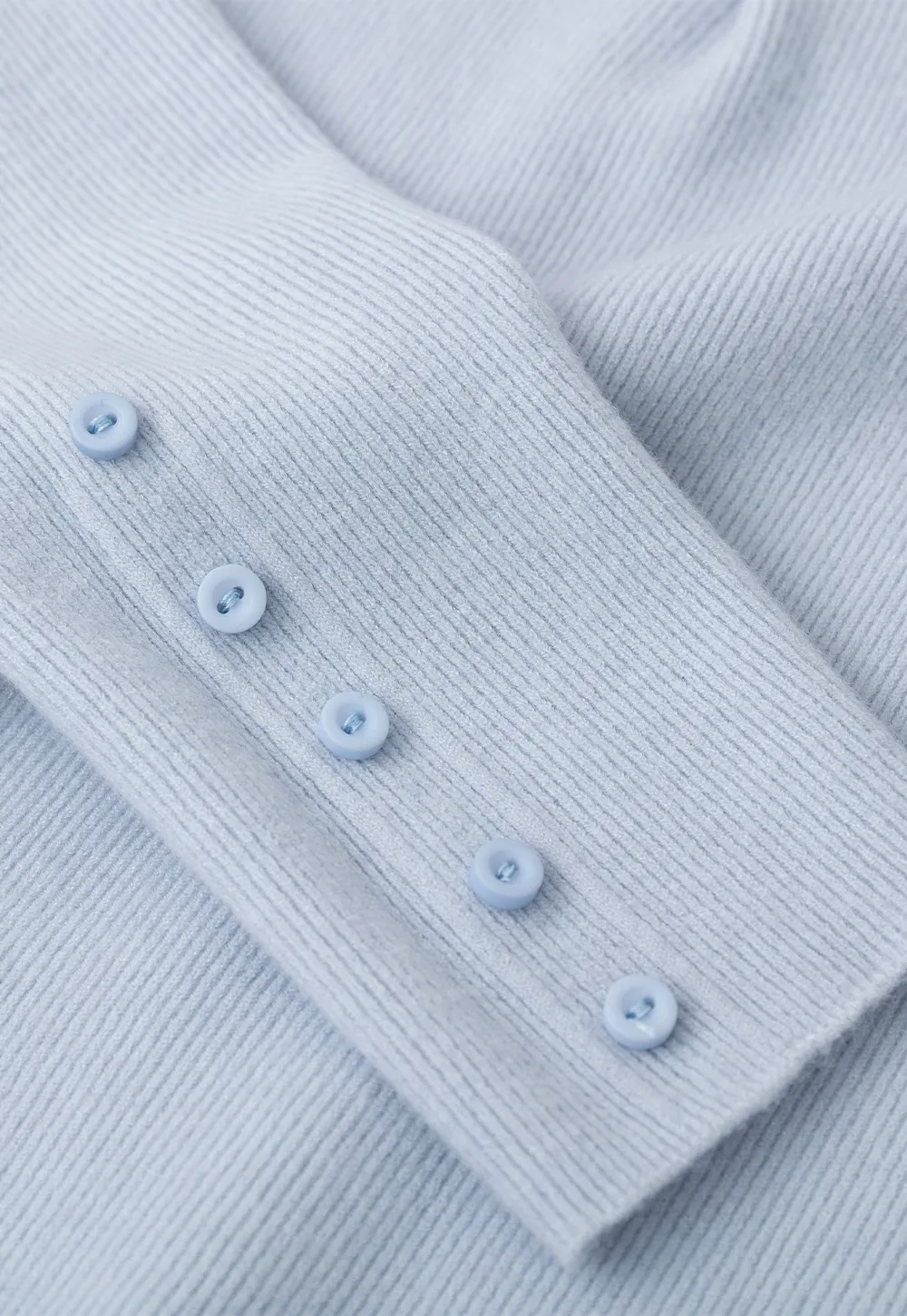 Button Detail Ribbed Knit Sweater
