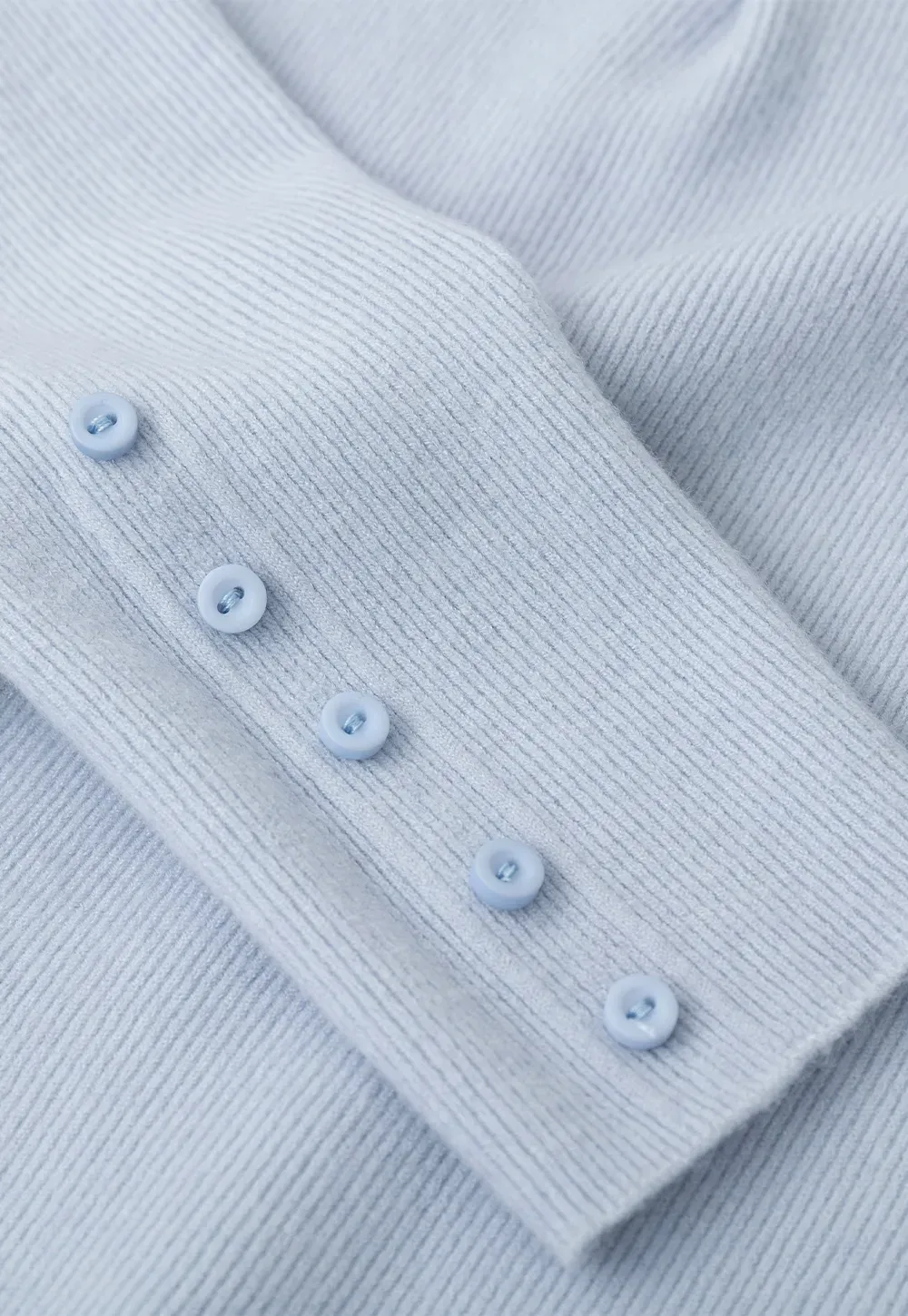Button Detail Ribbed Knit Sweater