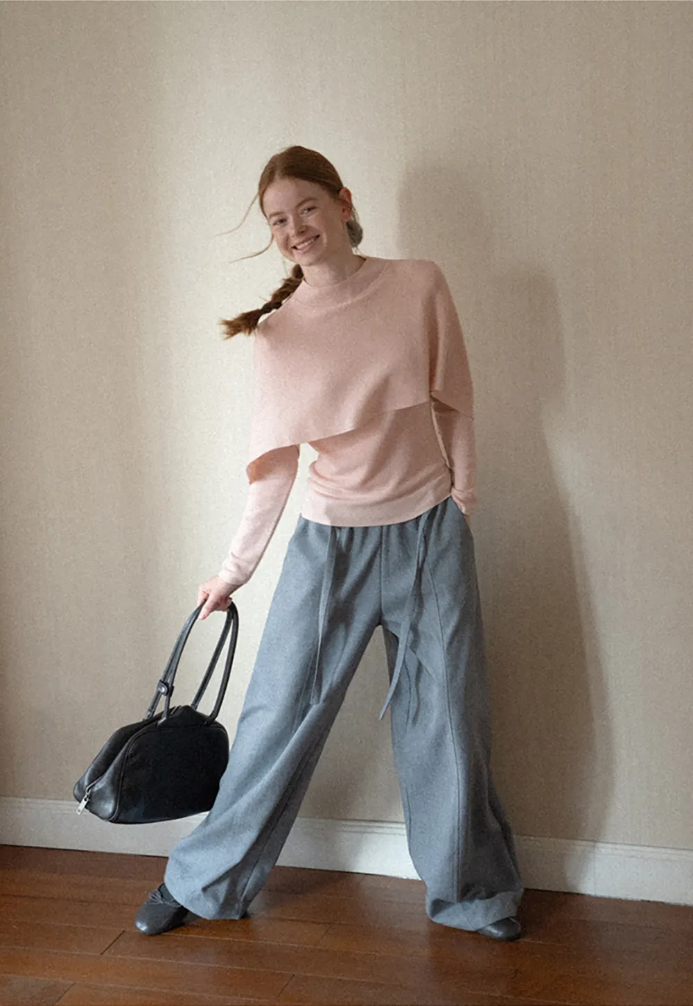 Cap Sleeve Layered Knit Sweater