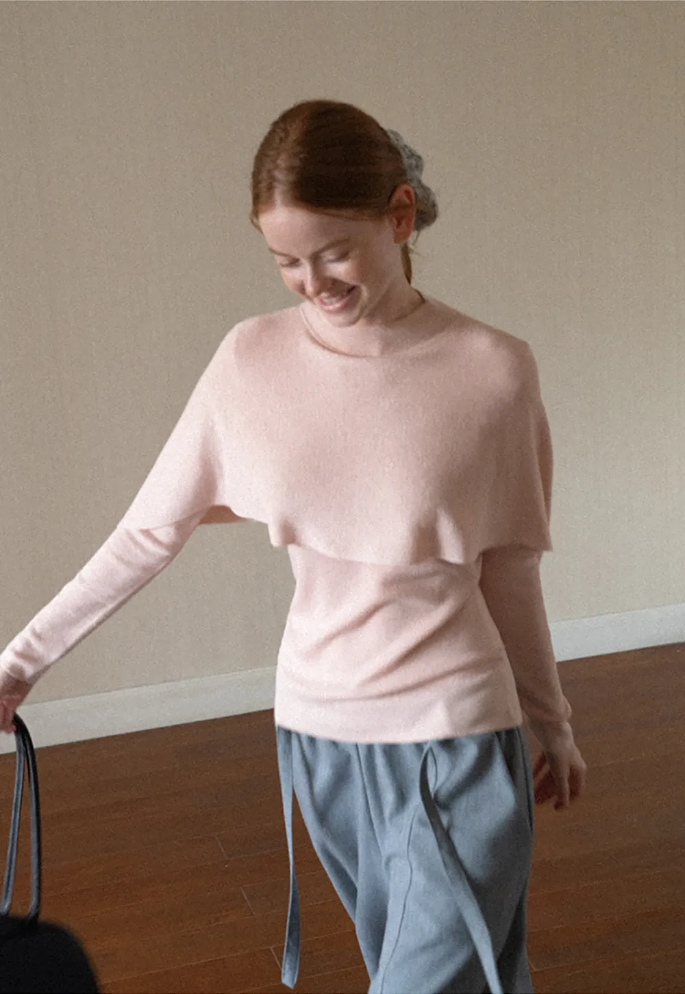 Cap Sleeve Layered Knit Sweater