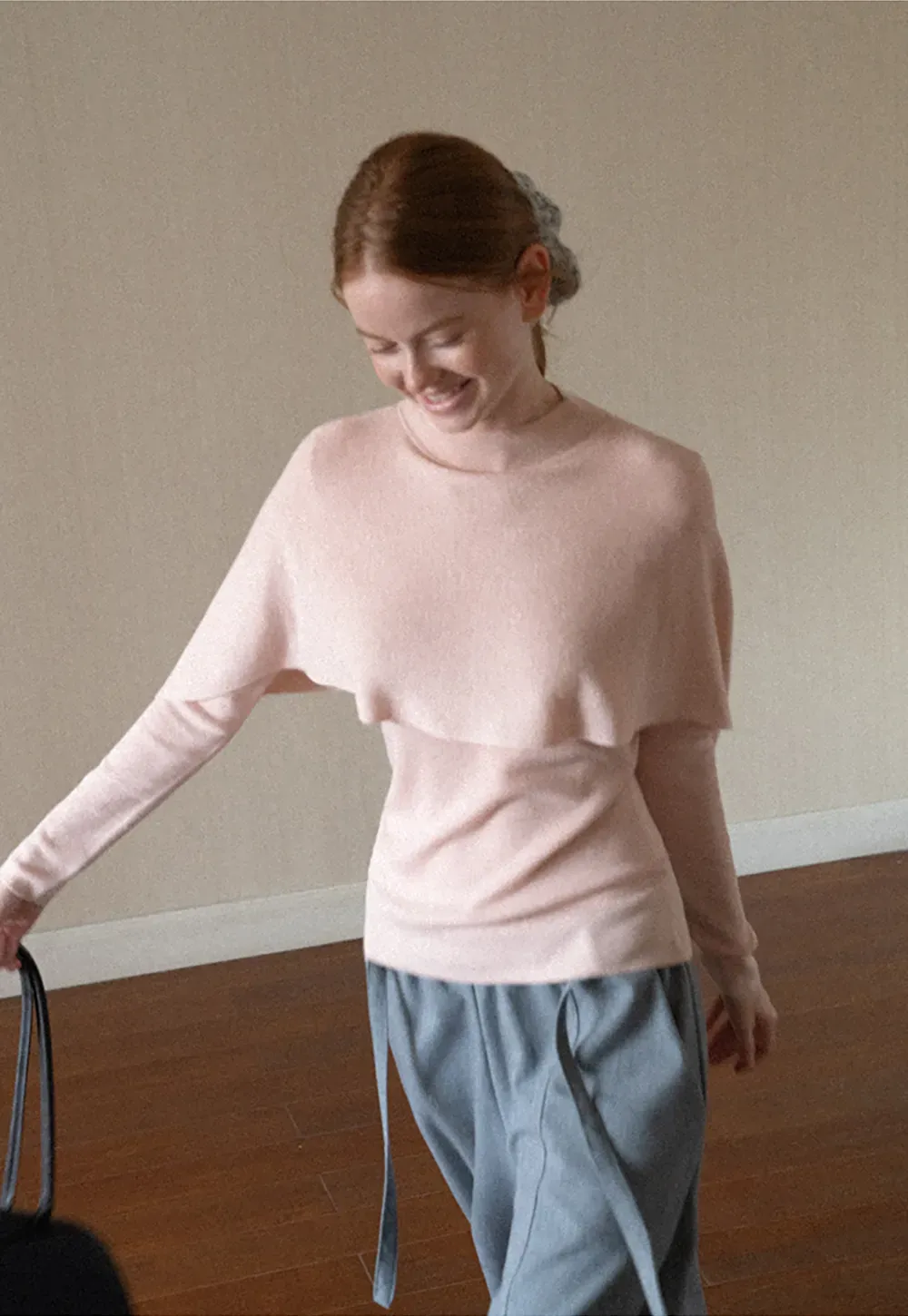 Cap Sleeve Layered Knit Sweater