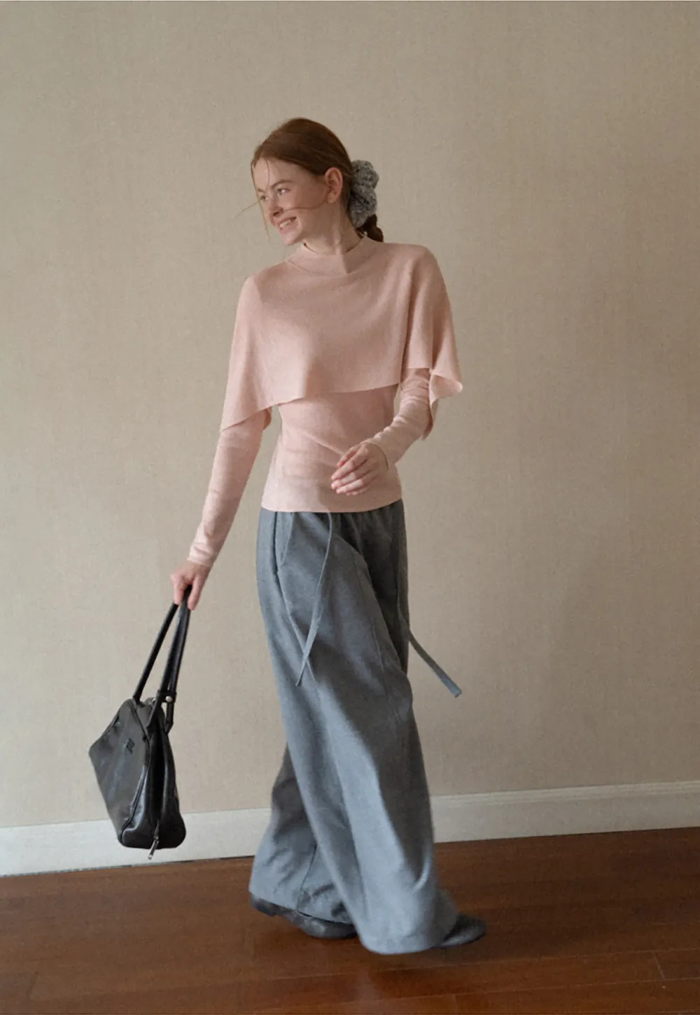 Cap Sleeve Layered Knit Sweater