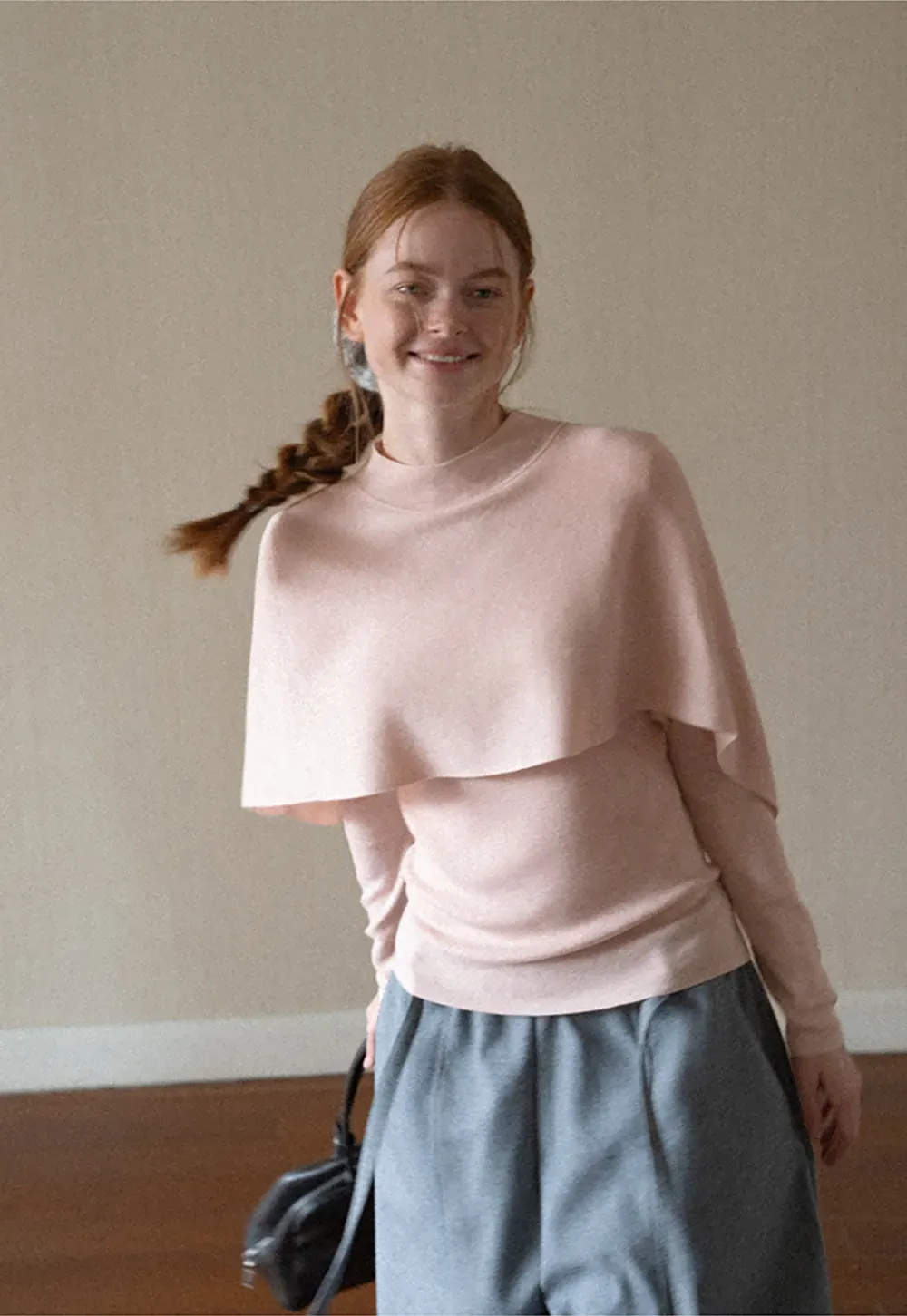 Cap Sleeve Layered Knit Sweater