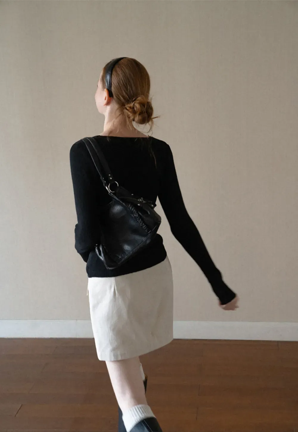 Lace Trim V Neck Ribbed Knit Sweater