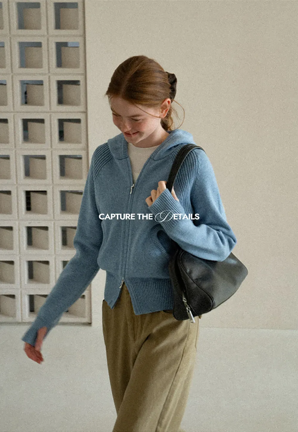 Ribbed Knit Hooded Zip Front Cardigan