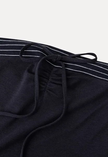 Tube Top with Drawstring Waist and Wide Leg Casual Pants