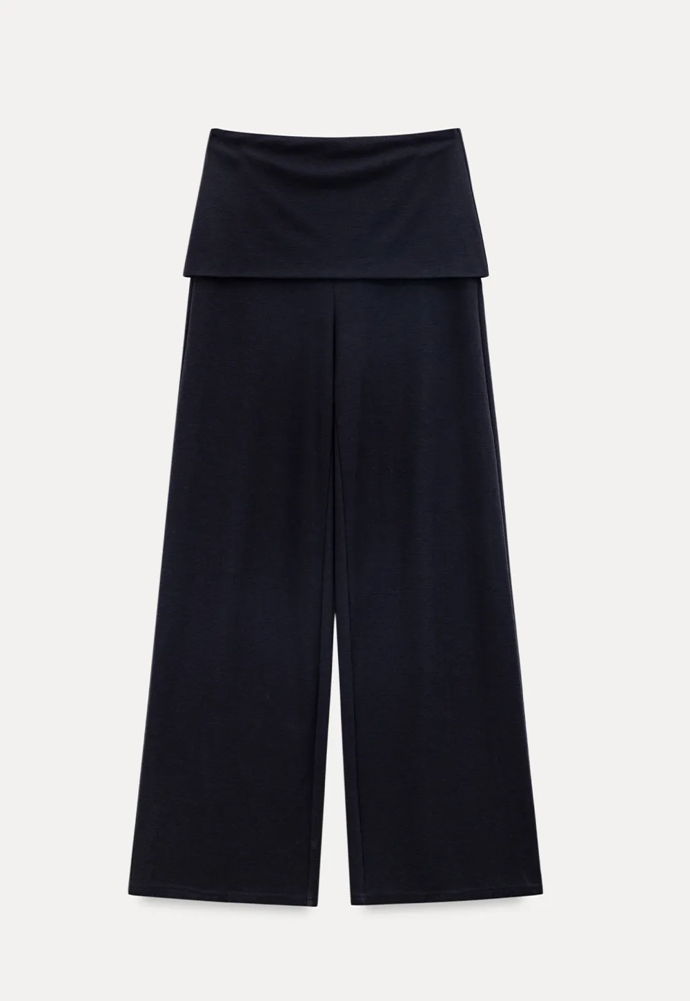 Tube Top with Drawstring Waist and Wide Leg Casual Pants