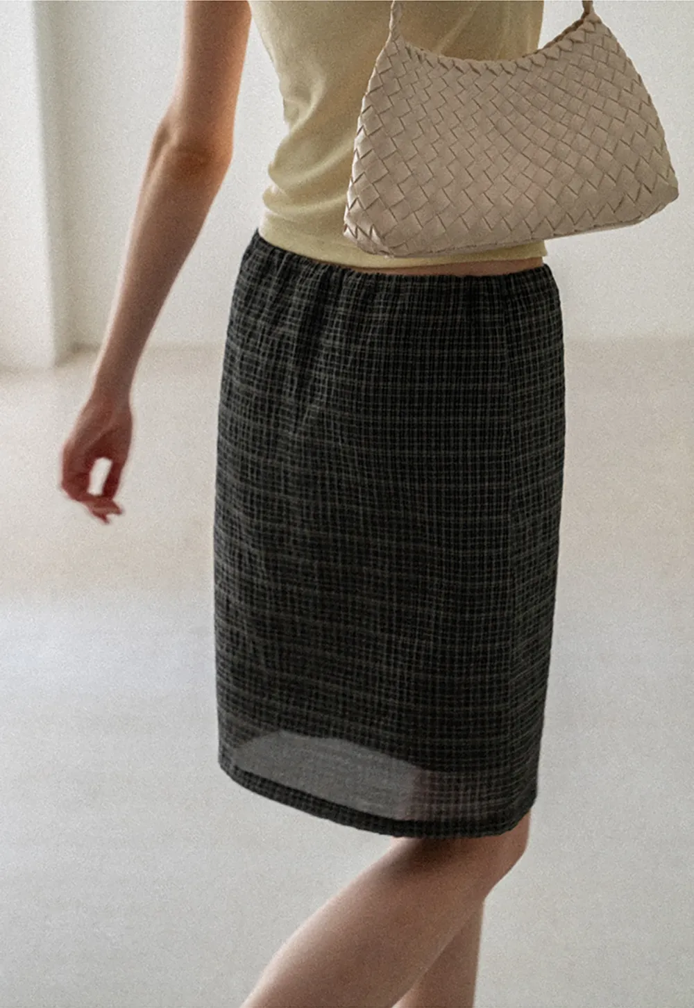 Checkered Halter Neck Tube Top