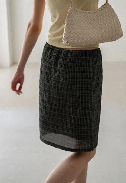 Checkered Halter Neck Tube Top