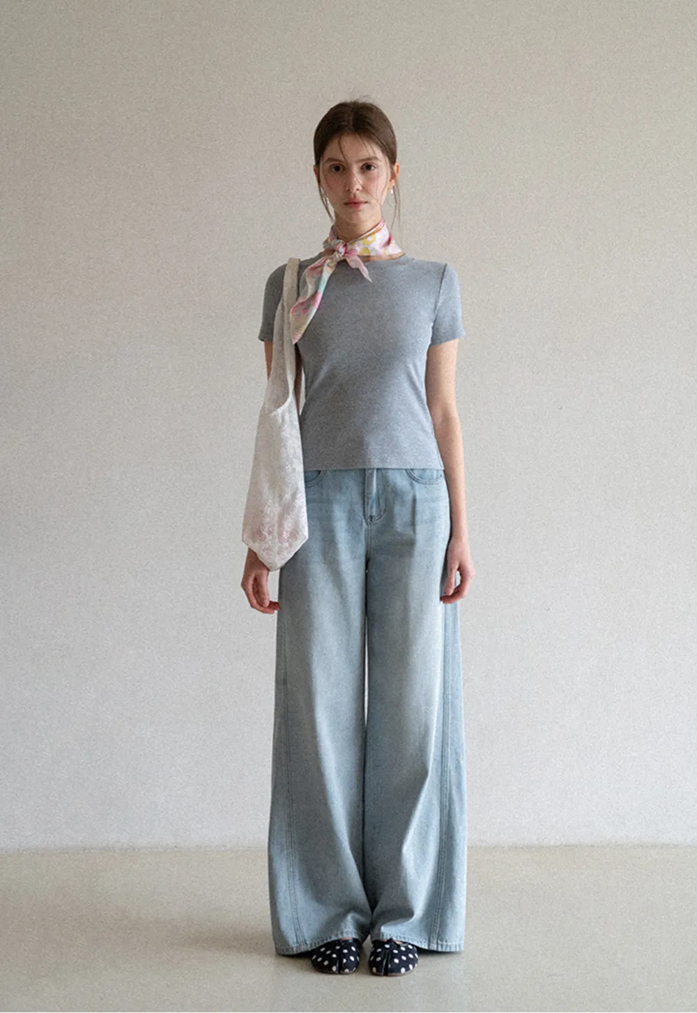 Wide Leg High Waist Denim Jeans