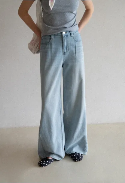 Wide Leg High Waist Denim Jeans