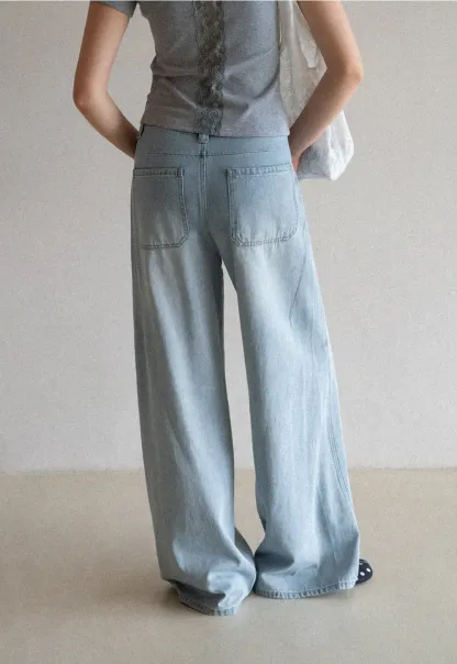 Wide Leg High Waist Denim Jeans