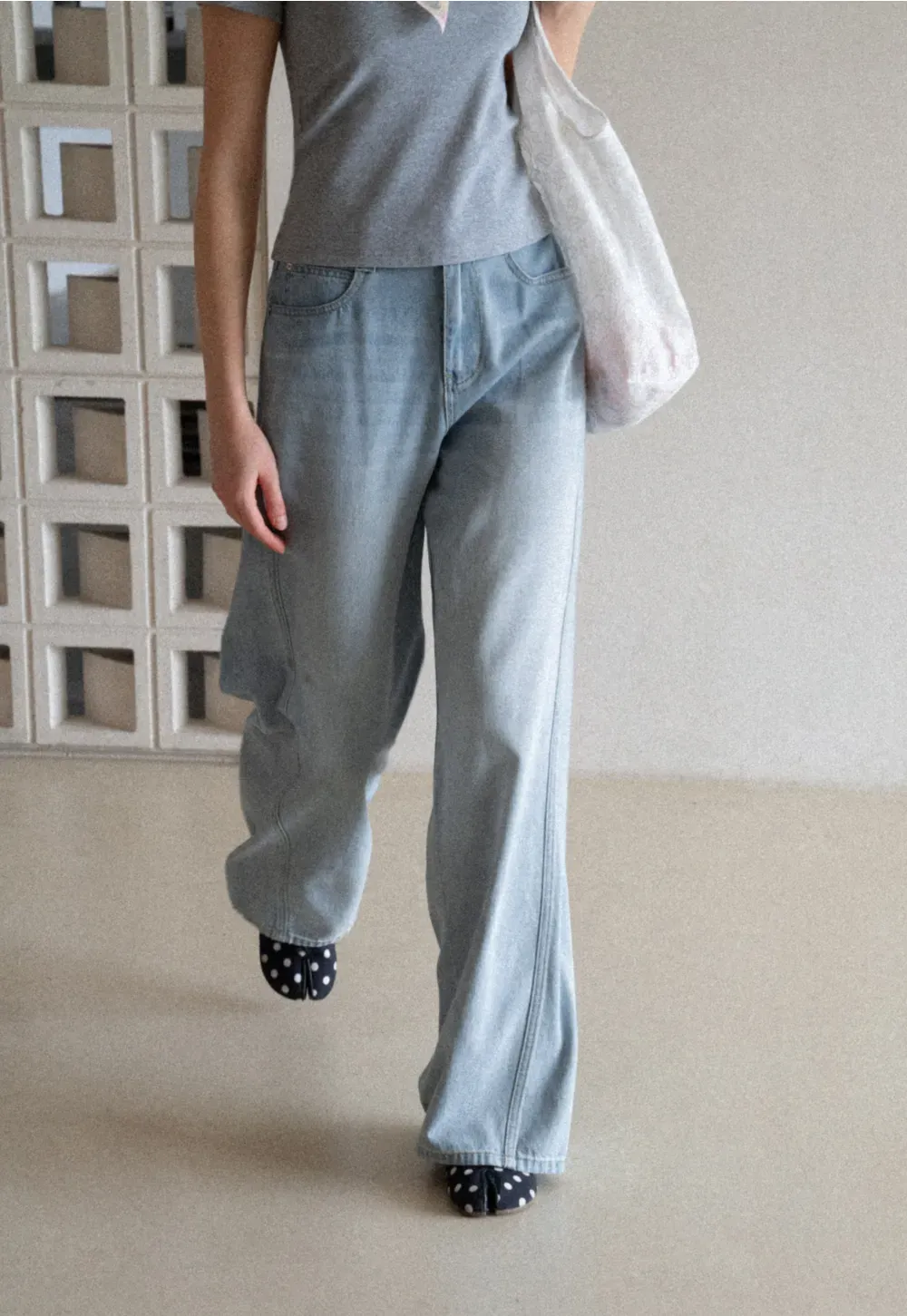 Wide Leg High Waist Denim Jeans