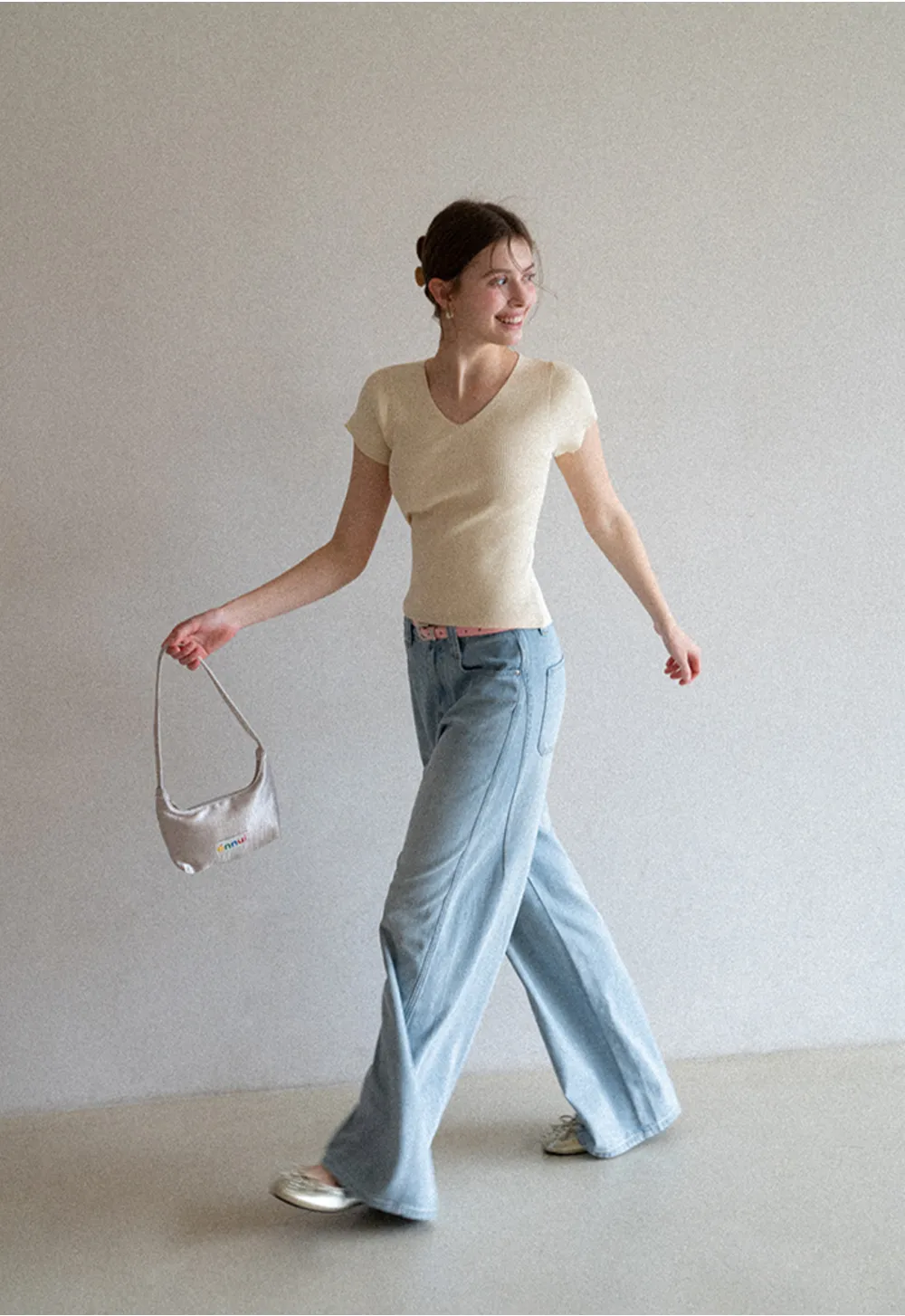 Wide Leg High Waist Denim Jeans