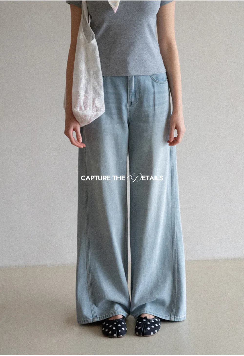 Wide Leg High Waist Denim Jeans